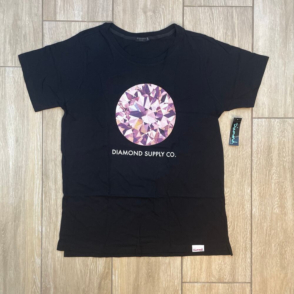 Diamond Supply Co Black Pink Diamond Graphic T-Shirt XL Streetwear Tee